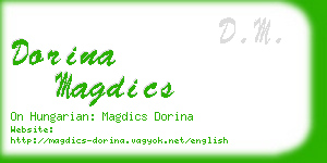 dorina magdics business card